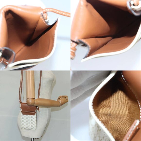 CELINE Triomphe Shoulder Pouch PVC White Auth 101049M - Picture 16 of 16